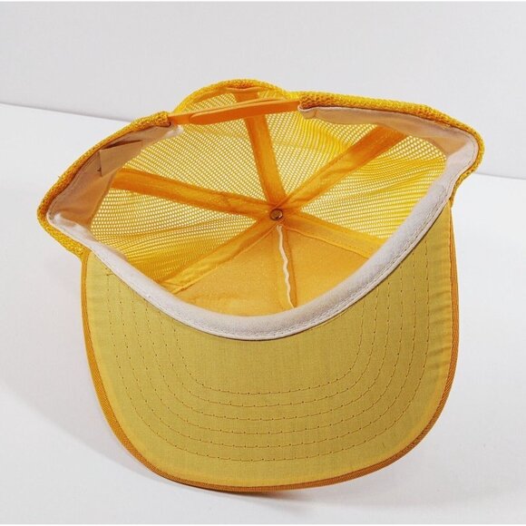 Tillsonburg Flying Club Vintage 70s  Trucker Hat Snapback Back Yellow Cap - Picture 5 of 6